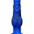 Blue silicone wolf dildo featuring a textured design