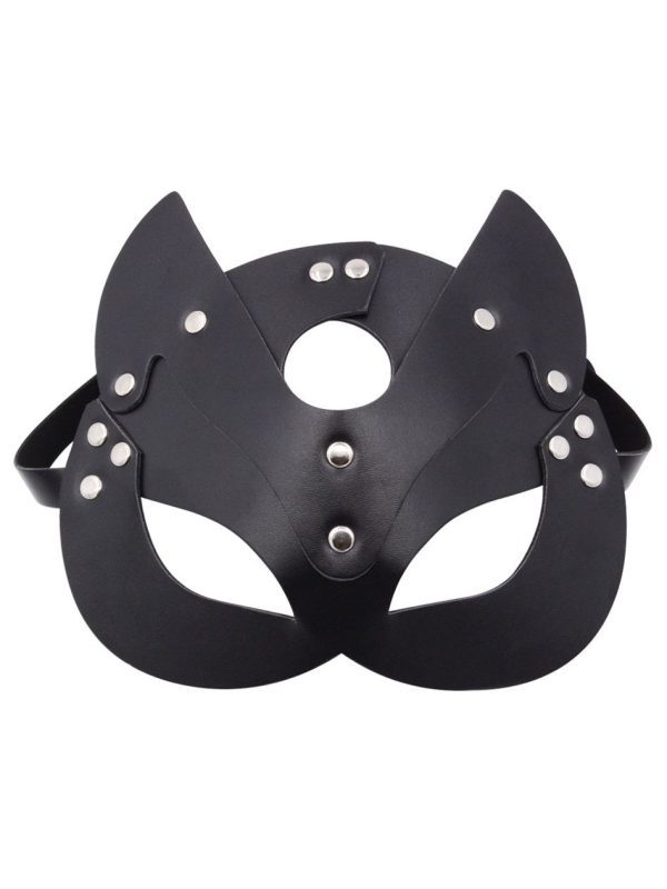 Leather-Fox-Mask Leather fox mask featuring intricate details and a playful design