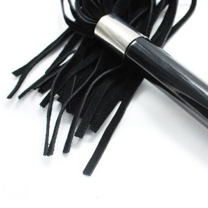 Leather whip crafted for sensual play, featuring a classic design that enhances the experience