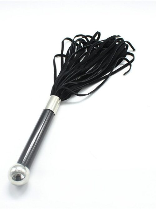 Leather whip crafted for sensual play, featuring a classic design that enhances the experience