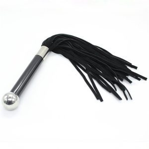 Leather whip crafted for sensual play, featuring a classic design that enhances the experience