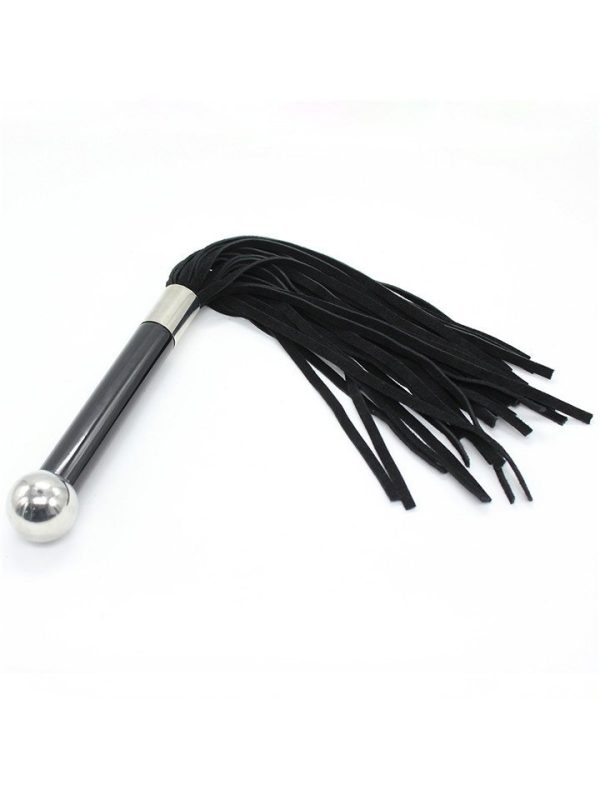 Leather whip crafted for sensual play, featuring a classic design that enhances the experience