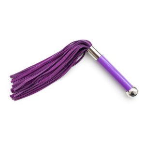 Leather whip crafted for sensual play, featuring a classic design that enhances the experience