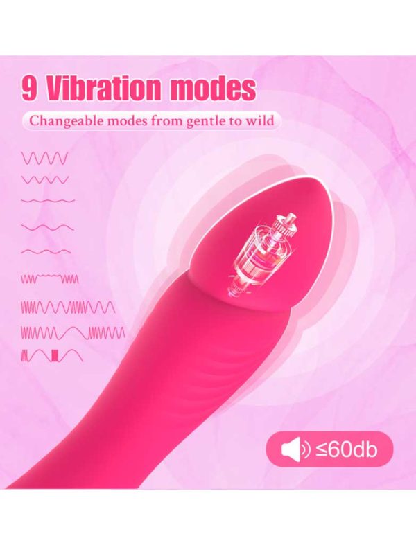 Maca-Vibrator-02 A dildo-shaped vibrator designed for realistic stimulation, featuring smooth contours and powerful vibrations for an enhanced experience