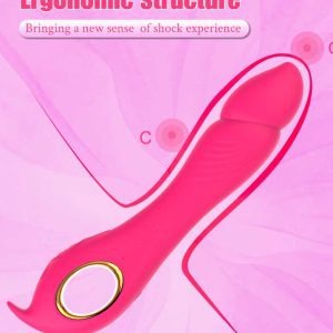 Maca-Vibrator-04 A dildo-shaped vibrator designed for realistic stimulation, featuring smooth contours and powerful vibrations for an enhanced experience