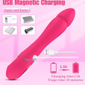 Maca-Vibrator-06 A dildo-shaped vibrator designed for realistic stimulation, featuring smooth contours and powerful vibrations for an enhanced experience