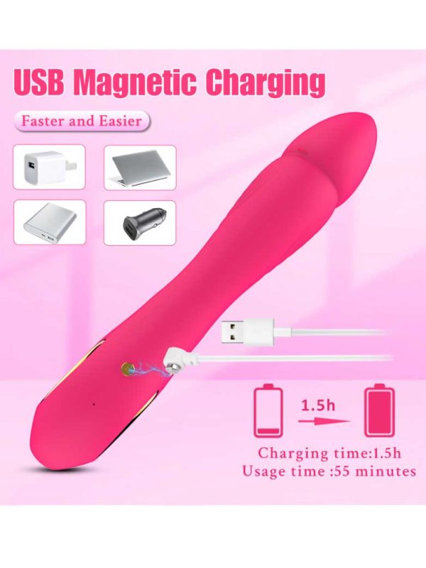 Maca-Vibrator-06 A dildo-shaped vibrator designed for realistic stimulation, featuring smooth contours and powerful vibrations for an enhanced experience