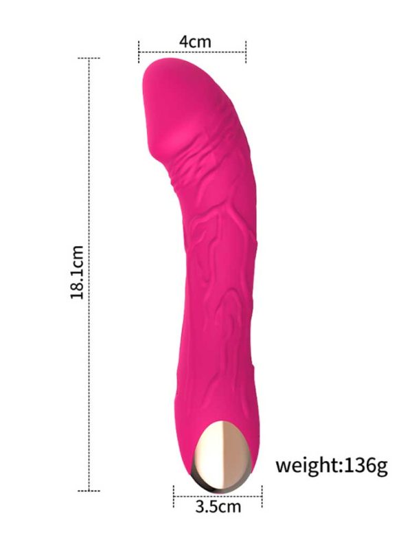 Melissa-Vibrator-01 Dildo-shaped vibrator designed for realistic sensations, featuring smooth contours and powerful vibrations for enhanced pleasure