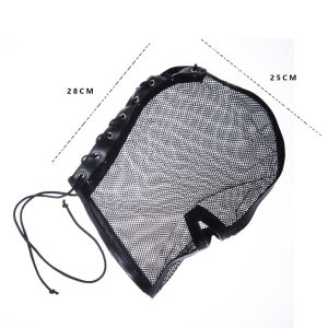 Mesh-style hood designed for a daring and edgy look, offering a unique blend of style and mystery