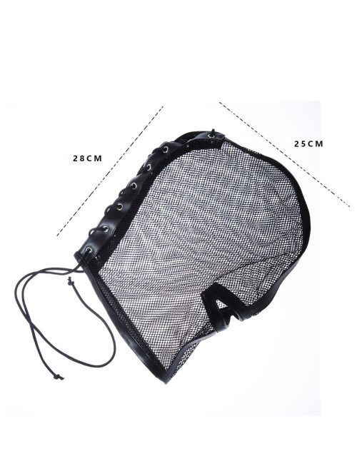 Mesh-style hood designed for a daring and edgy look, offering a unique blend of style and mystery