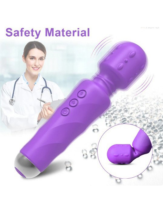 Waterproof vibrator with a raised tip for enhanced stimulation