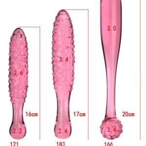 A pink transparent dildo, designed with a smooth surface and realistic contours for a pleasurable experience