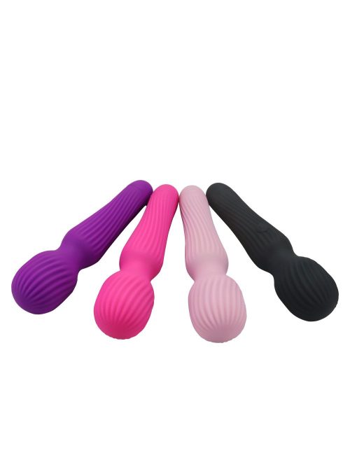 Rechargeable-Threaded-Vibrator Waterproof vibrator featuring a spiral textured design for enhanced stimulation