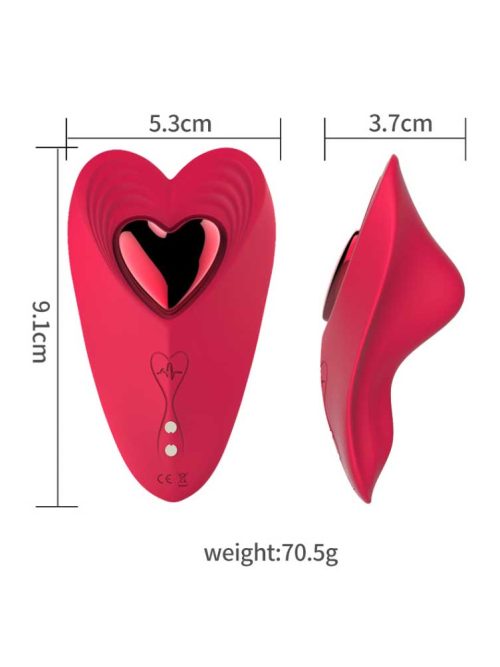 A heart-shaped vibrator, combining a romantic design with powerful vibrations for a delightful and intimate experience