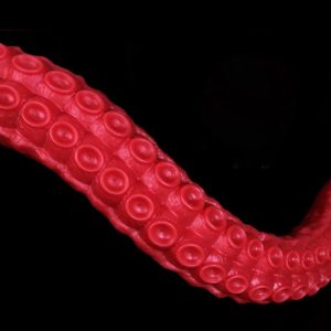 A red tentacle-shaped anal plug designed for enhanced pleasure and exploration
