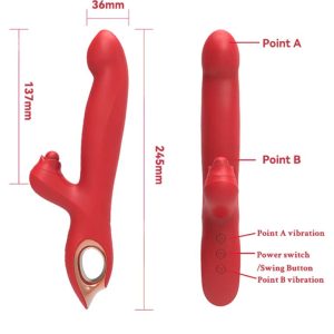 Rose-Creep-Vibrator-01 Bold red vibrator featuring a smooth design and multiple vibration settings for an exciting and pleasurable experience