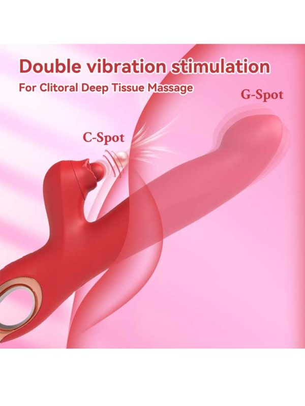 Rose-Creep-Vibrator-02 Bold red vibrator featuring a smooth design and multiple vibration settings for an exciting and pleasurable experience