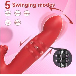 Rose-Creep-Vibrator-04 Bold red vibrator featuring a smooth design and multiple vibration settings for an exciting and pleasurable experience