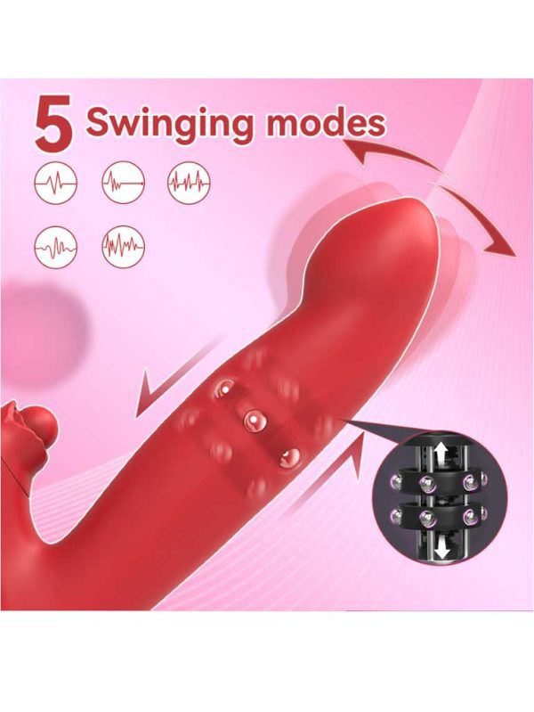 Rose-Creep-Vibrator-04 Bold red vibrator featuring a smooth design and multiple vibration settings for an exciting and pleasurable experience