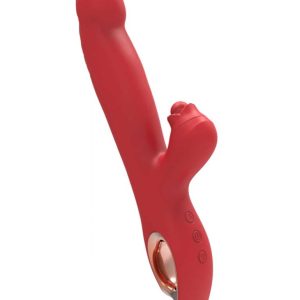 Rose-Creep-Vibrator Bold red vibrator featuring a smooth design and multiple vibration settings for an exciting and pleasurable experience