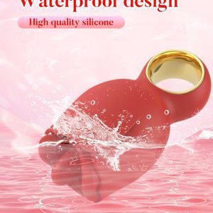 Rose-Sucking-Vibrator-04 A rose-shaped vibrator featuring a licking function, designed to provide a unique and sensual experience with its elegant design