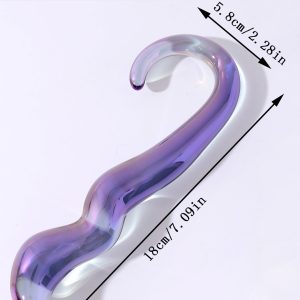 Transparent purple seahorse-shaped anal plug designed for a whimsical and unique experience, combining playful aesthetics with functionality