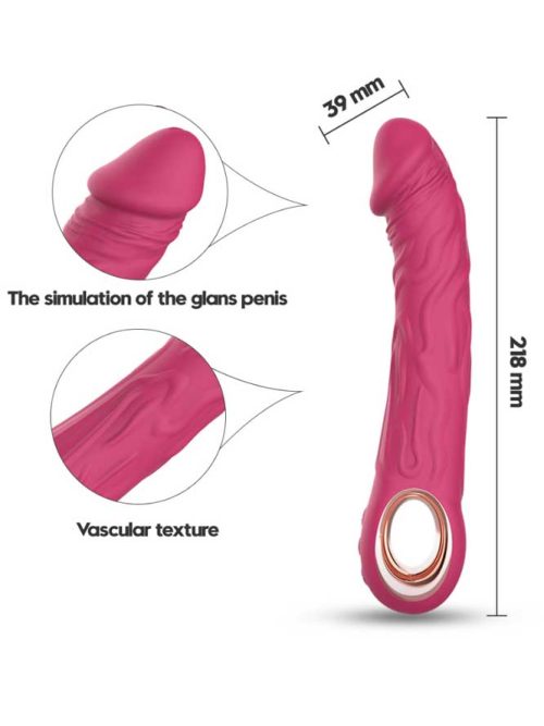 Dildo-shaped vibrator designed for realistic sensations, featuring smooth contours and powerful vibrations for enhanced pleasure