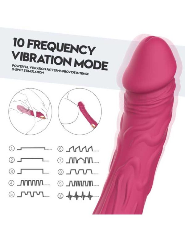 Speed-Up-Vibrator-02 Dildo-shaped vibrator designed for realistic sensations, featuring smooth contours and powerful vibrations for enhanced pleasure