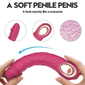 Speed-Up-Vibrator-03 Dildo-shaped vibrator designed for realistic sensations, featuring smooth contours and powerful vibrations for enhanced pleasure