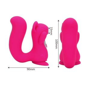 Squirrel-Vibrator-01 Squirrel-shaped vibrator designed with playful curves and features for a fun and enjoyable experience