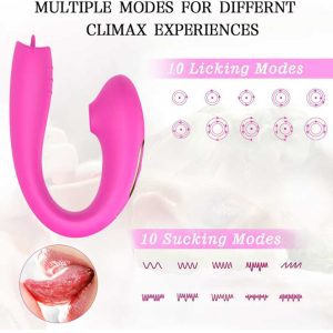 Swan-Vibrator-02 A multifunctional vibrator featuring both licking and suction functions, designed to provide a unique and pleasurable experience