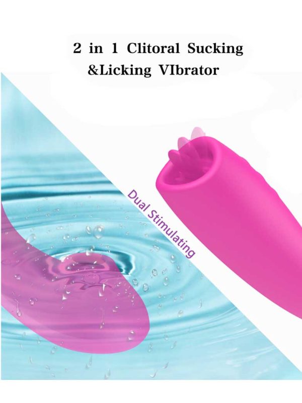 Swan-Vibrator-03 A multifunctional vibrator featuring both licking and suction functions, designed to provide a unique and pleasurable experience