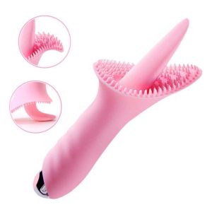 Thorn-Tongue-Vibrator-02 A tongue-shaped vibrator, designed to mimic the sensations of oral pleasure with its realistic contours and powerful vibrations