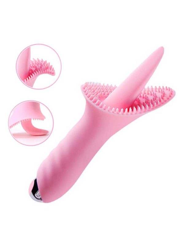 Thorn-Tongue-Vibrator-02 A tongue-shaped vibrator, designed to mimic the sensations of oral pleasure with its realistic contours and powerful vibrations