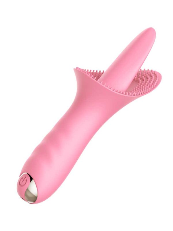 Thorn-Tongue-Vibrator A tongue-shaped vibrator, designed to mimic the sensations of oral pleasure with its realistic contours and powerful vibrations