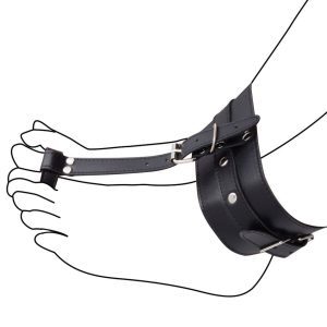 Toe-Bondage-Ankle-Cuff-04 Toe bondage ankle cuffs featuring adjustable straps for a secure and comfortable fit
