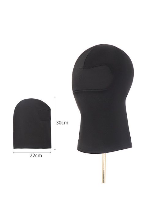 Stylish black head covering designed for versatility and comfort