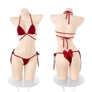 Seductive bikini set with a stylish cover-up, perfect for adding allure to your intimate moments