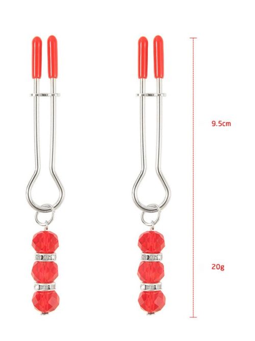 Elegant nipple clip adorned with a sparkling pendant, showcasing a blend of luxury and sensuality