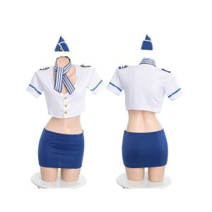 Flight-Attendant-Lingerie-Set-01 Flight attendant-inspired lingerie set featuring elegant design and alluring details