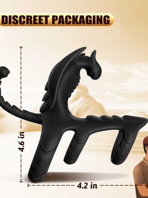 Black cock ring in a flying dragon design, perfect for enhanced pleasure and comfort