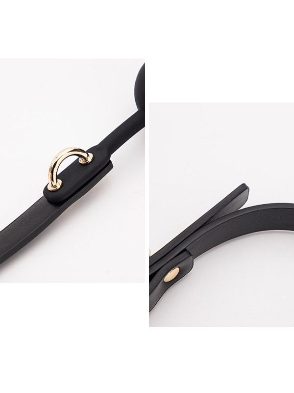 A sleek black silicone gag designed for comfort and style during intimate play