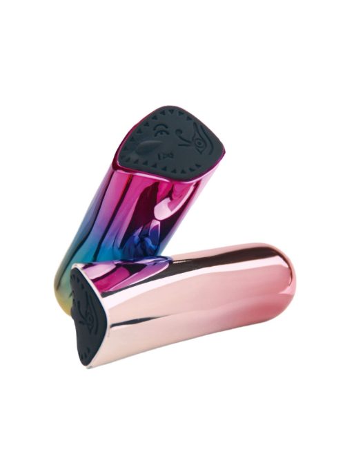 Gradient-Color-Bullet-Vibrator Gradient color bullet vibrator designed in a lipstick style, showcasing its sleek and elegant appearance