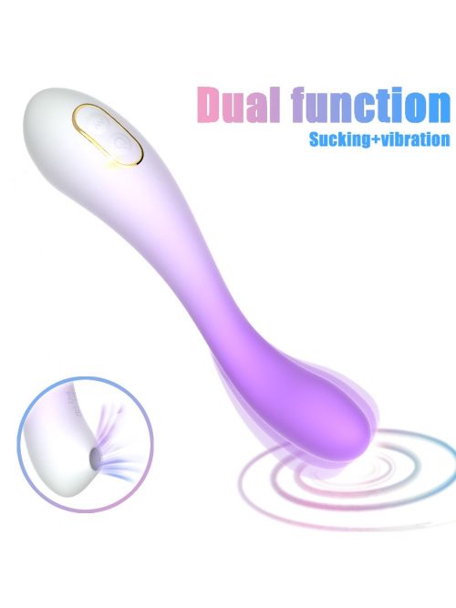Gradient-Color-Clitoral-Vibrator A vibrant gradient color clitoral vibrator showcasing a sleek design and multiple vibration settings