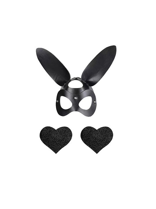 Halloween-Bunny-Girl-Lingerie-Set-02 Black Halloween Bunny Girl Lingerie Set featuring playful design with bunny ears and lace accents