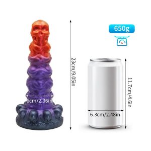 Halloween-themed skeleton skull silicone dildo with intricate details and realistic design