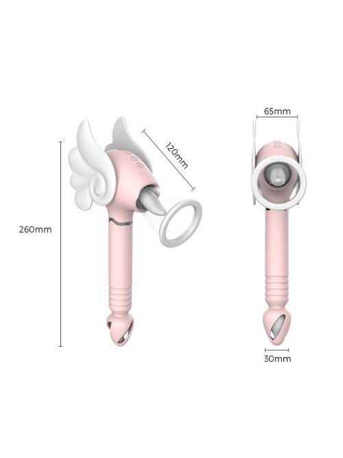 A whimsical winged magic wand vibrator designed for playful and enchanting experiences