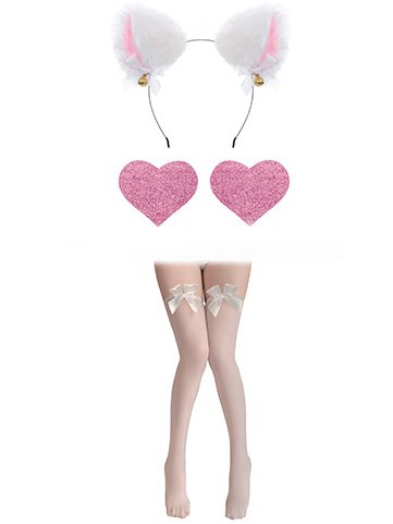 Playful cat-themed lingerie set featuring delicate lace and charming details for a flirtatious touch