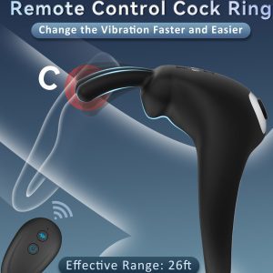 Black rabbit-shaped Vibrating Cock Rings designed for enhanced pleasure and prolonged performance