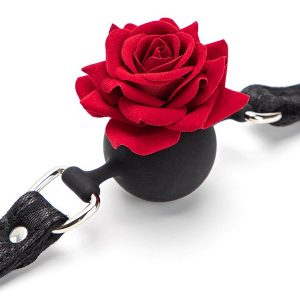 Rose-Gag-01 Elegant rose-shaped gag designed for comfort and style